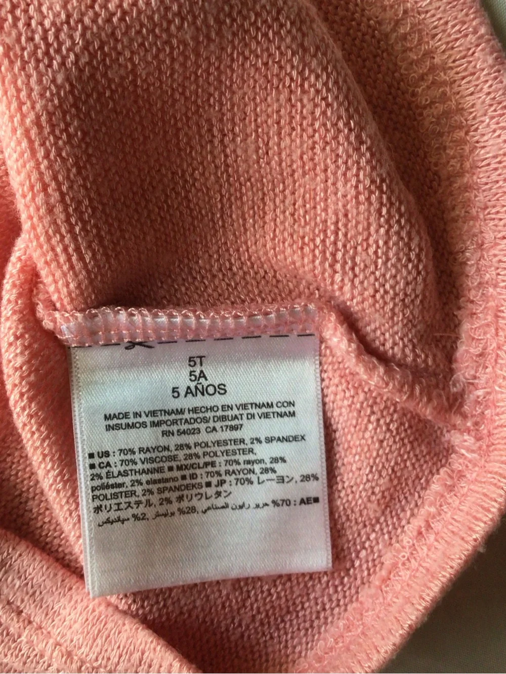 Old Navy Dusty Pink Girls Shirt with Front Pockets